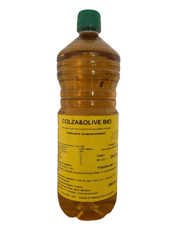 Huile de colza et d'olive bio 