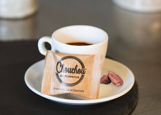 Chouchou amande torréfiée et caramélisée emballé par 2 