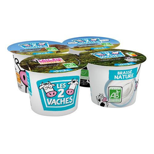 Yaourt nature bio les 2 vaches