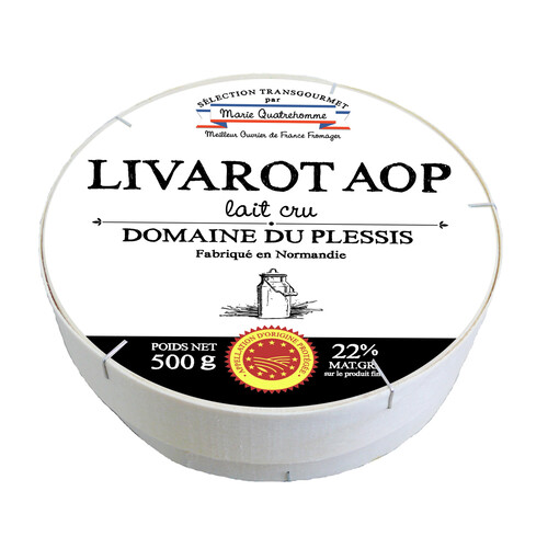 Livarot au lait cru aop 22 % m.g. 