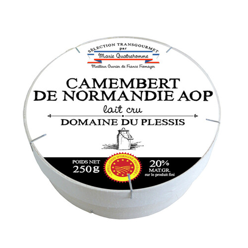 Camembert de Normandie au lait cru, 20% m.g. aop 