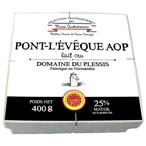 Pont l'éveque au lait cru aop 25 % m.g. 