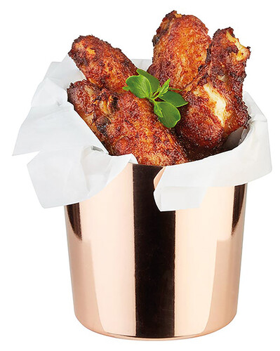 Pot à frites biseauté cuivre diamètre 85 mm capacité 45 cl