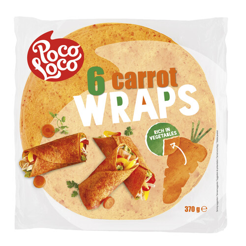 Tortilla blé carotte diamètre de 25 cm 