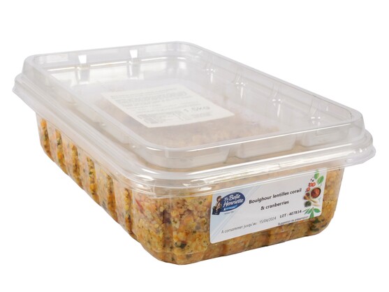 Boulghour de lentille corail et cranberries