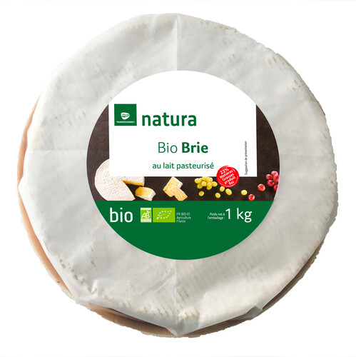 Brie au lait pasteurisé bio  