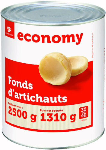 Fonds d'artichauts calibre 30/40 