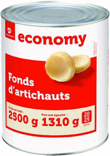 Fonds d'artichauts calibre 20/25 