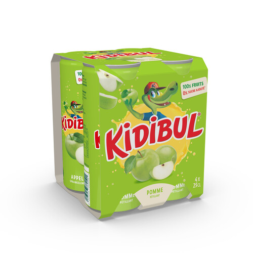 Kidibul pomme boite de 25cl paquet de 4