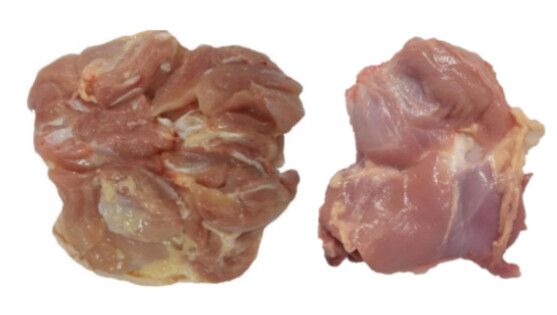 Haut de cuisse de poulet halal désosse, sans peau 