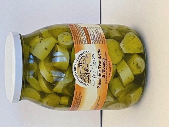 Zucchine trombetta d'albenga à l'huile d'olive pot de 950 g