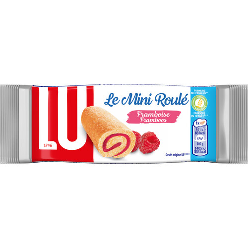 Mini roulé génoise à la framboise 