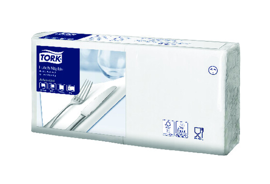 Serviette blanche 2 plis dimension 32 x 32 cm