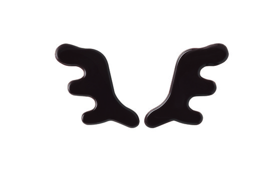 Décor chocolat noir bois de renne Noël 60 x 30 x 2 mm