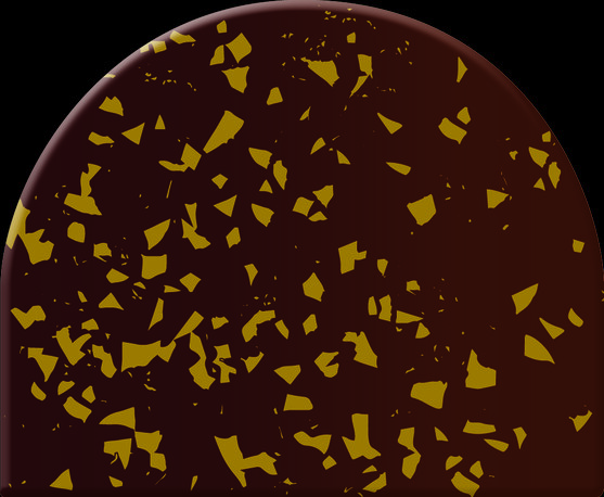 Embout chocolat noir rond moucheté 85 x 70 x 2 mm