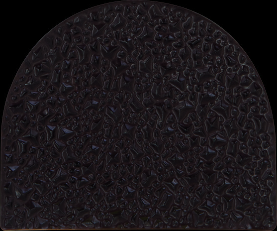 Embout chocolat noir rond cristal noir 90 x 75 x 3.5 mm