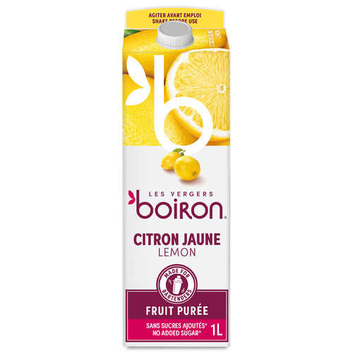 Puréee citron non sucrée pasteurisée 