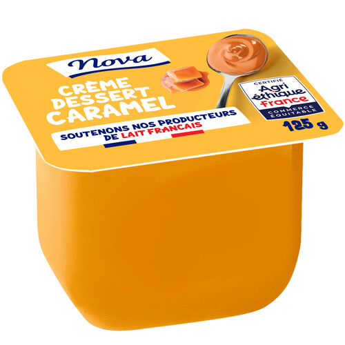 Crème onctueuse au caramel agri éthique