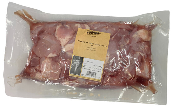 Sauté de porc épaule, viande de porc française 