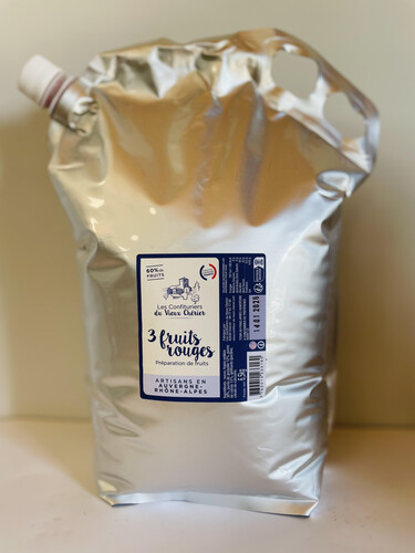 Préparation de 3 fruits rouges  