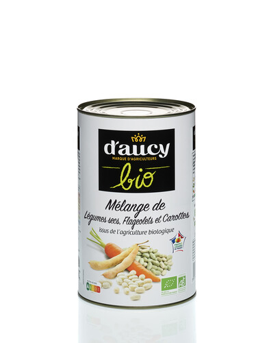 Mélange de légumes secs, flageolets et carottes bio 