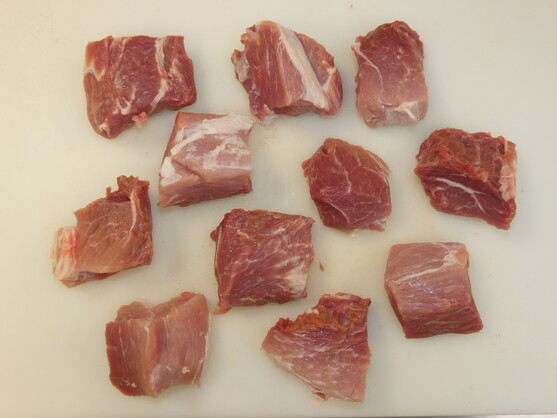 Saute porc épaule 60/80g iqf saumuré 10% 