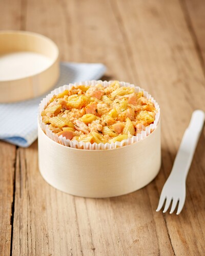 Gratin de penne au saumon  
