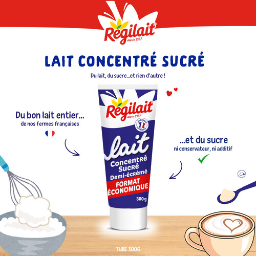 Lait concentre sucre tube de 300 g