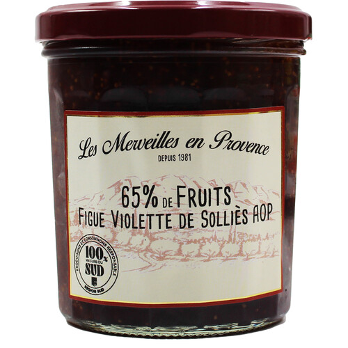 Confiture 65% de fruits figue violette de solliès AOP 