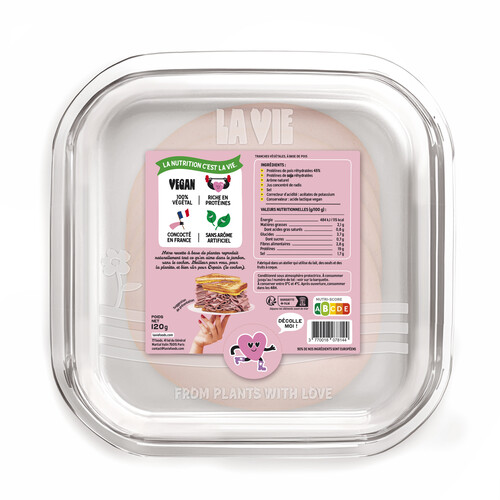 Jambon végétal tranché