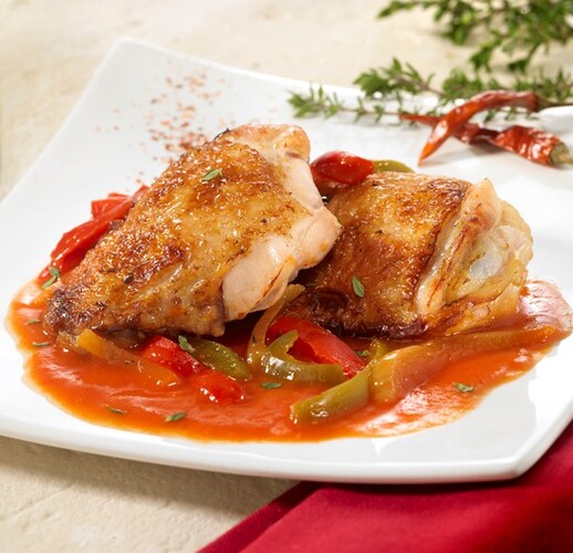 Poulet basquaise au piment d'espelette 