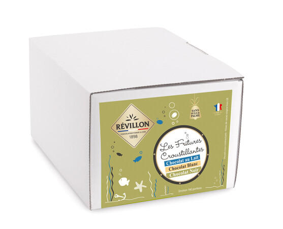 Friture croustillante chocolat noir lait et blanc 