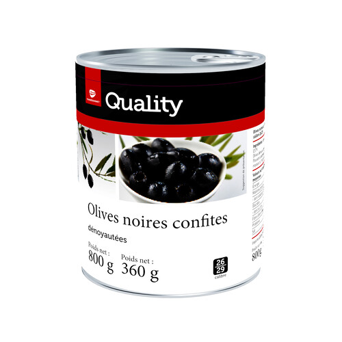 Olives noires confites dénoyautées 26/29 