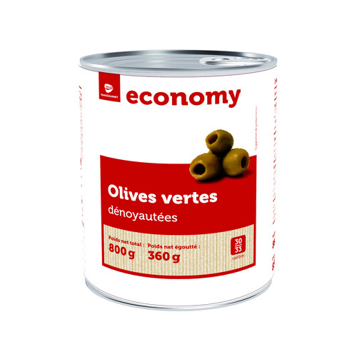 Olives vertes dénoyautées 30/33 boite 4/4