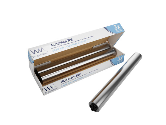 Papier aluminium recharge 200 mètres rouleau de 45 cm