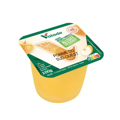 Compote de pomme sud-ouest haute valeur environnementale allégée en sucre