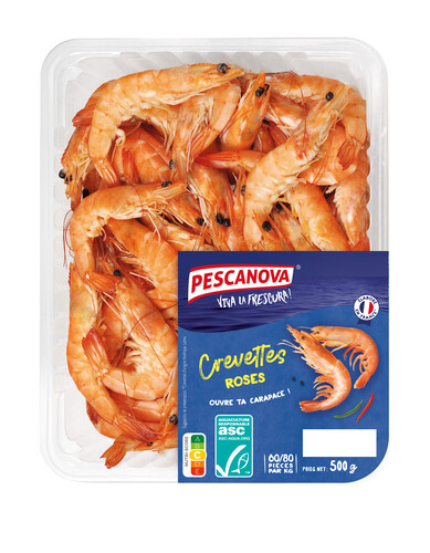 Crevettes entières cuites n°4 asc