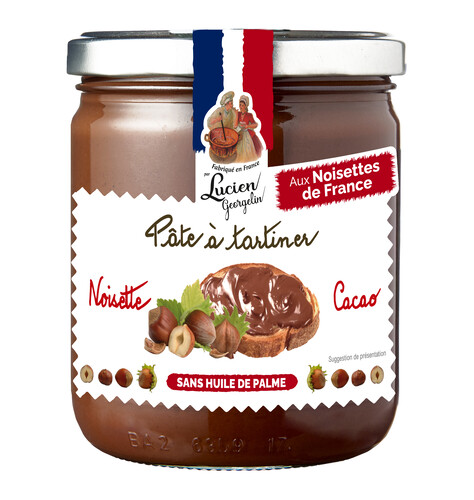 Pate à tartiner noisette du Lot et Garonne, cacao