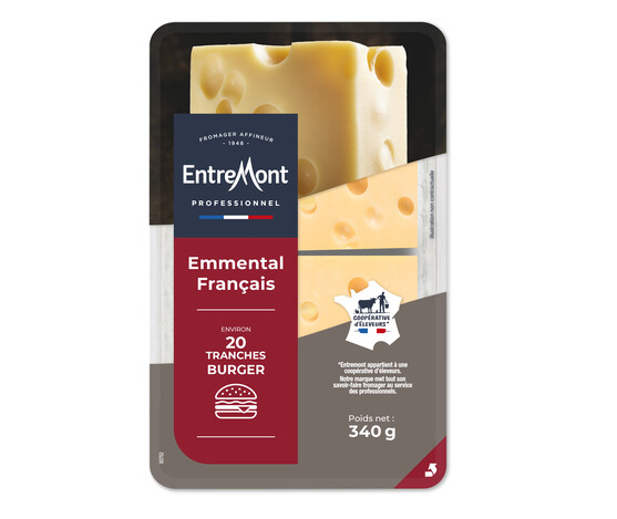 Emmental français tranche format burger