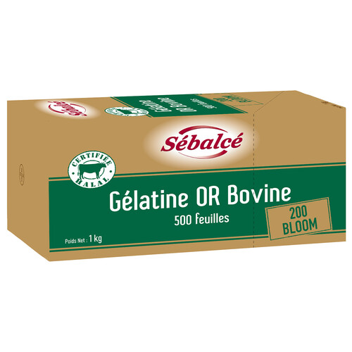 Gélatine or bovine halal  