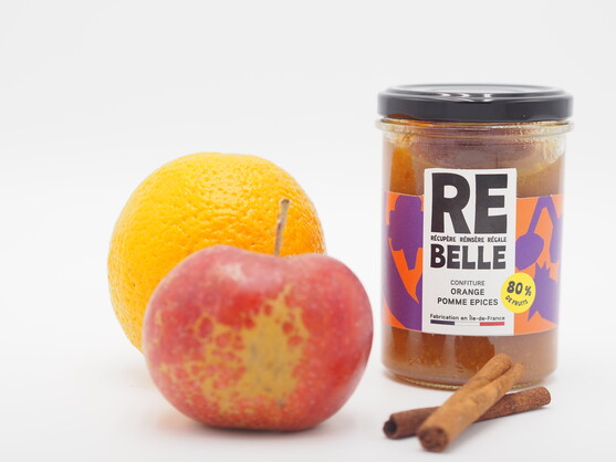 Confiture orange pommes epices produit local