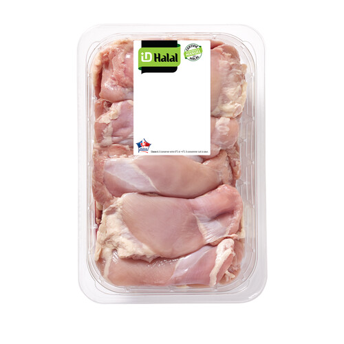 Haut de cuisse de poulet lourd sans os sans peau halal 