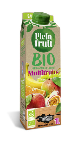 Jus multifruit à base de concentré bio brique 1L
