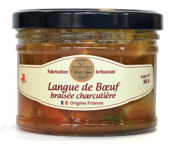 Langue de boeuf braisée charcutière 