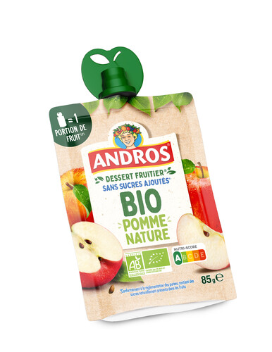 Gourde pomme bio sans sucres ajoutés