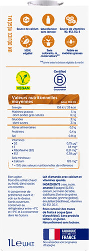 Boisson végétale Alpro d'amandes grillées 