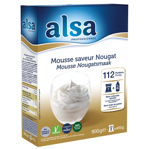 Mousse saveur nougat 112 portions