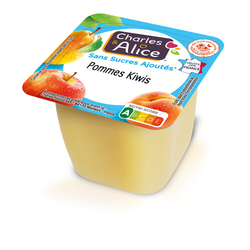 Compote pomme kiwi sans sucres ajoutés hve pièce de 100 g
