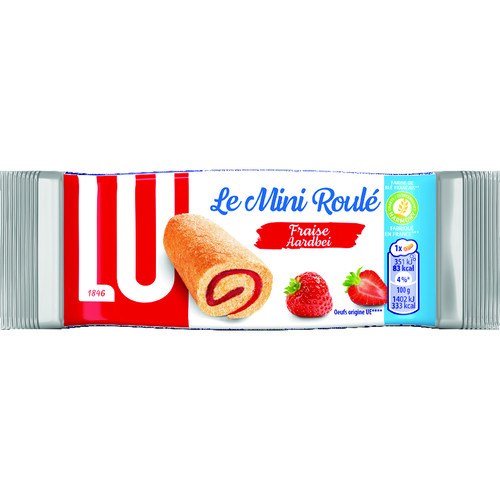 Mini roulé génoise à la fraise