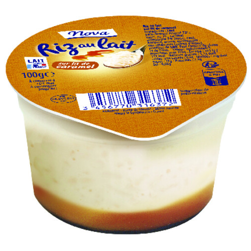 Riz au lait nappé au caramel agri éthique